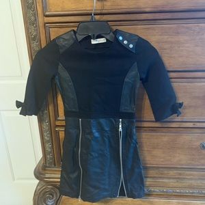 Girls Dress with leather and zippers